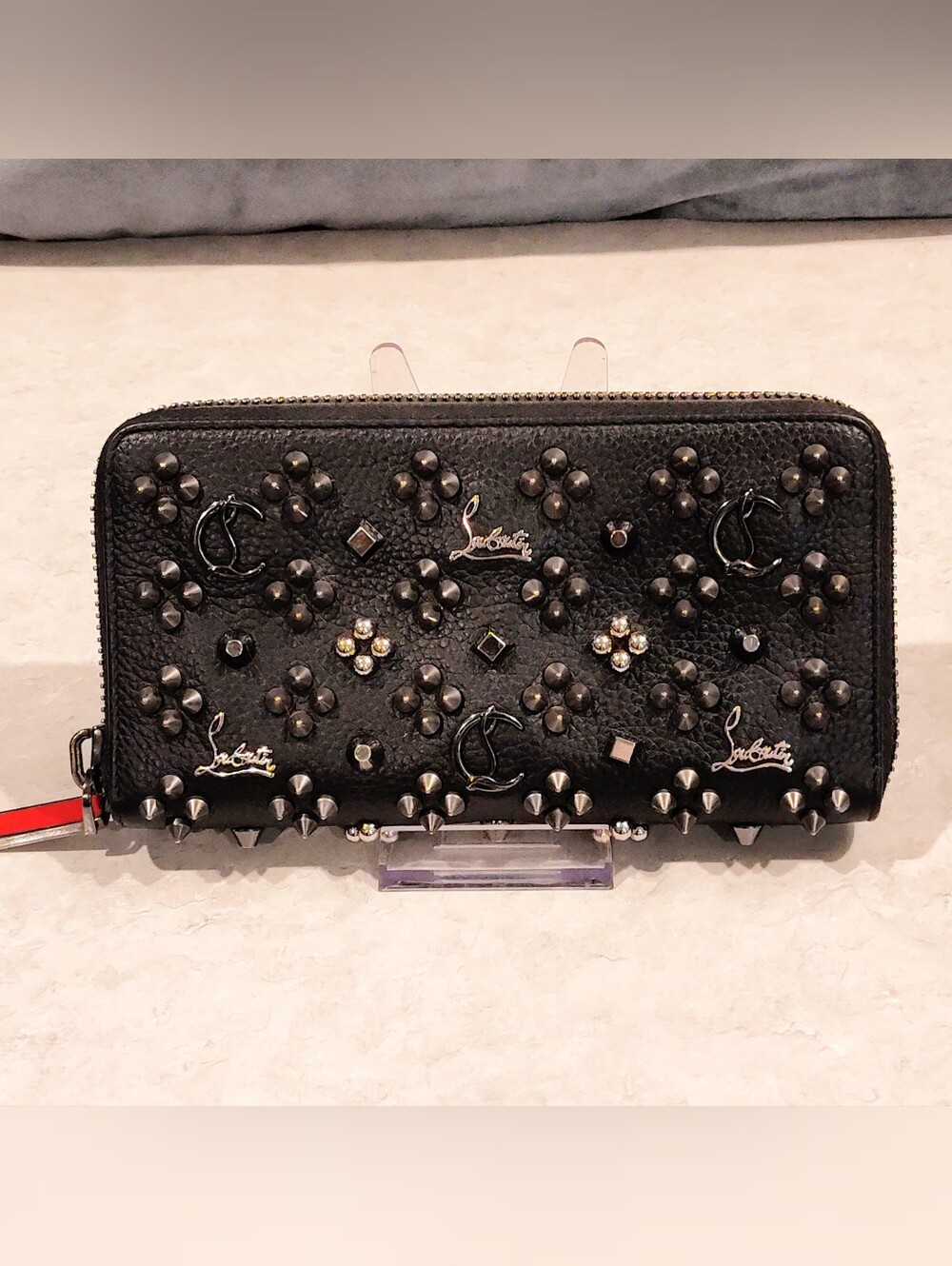 CHRISTIAN LOUBOUTIN PANETTONE GRAINED CALF LEATHER LOUBINTHESKY METAL SPIKES